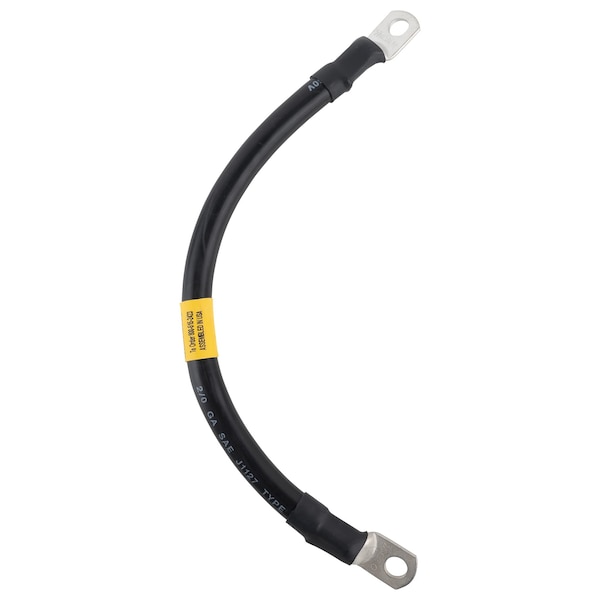 AWG No 2/0 Black Battery Interconnect Cable 12 with 3/8 Lugs